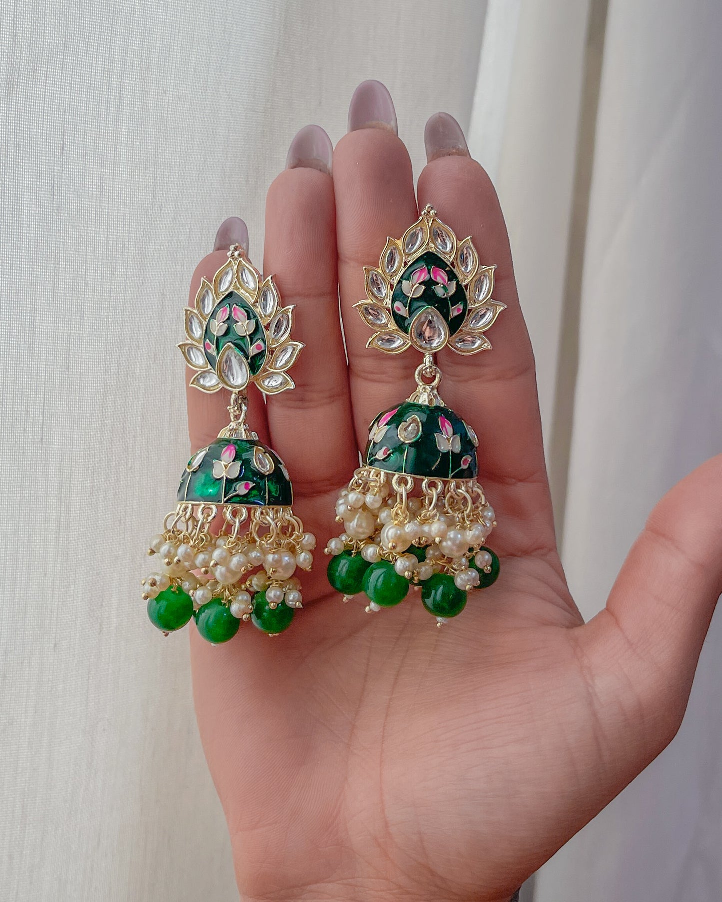 Boho enamel earrings