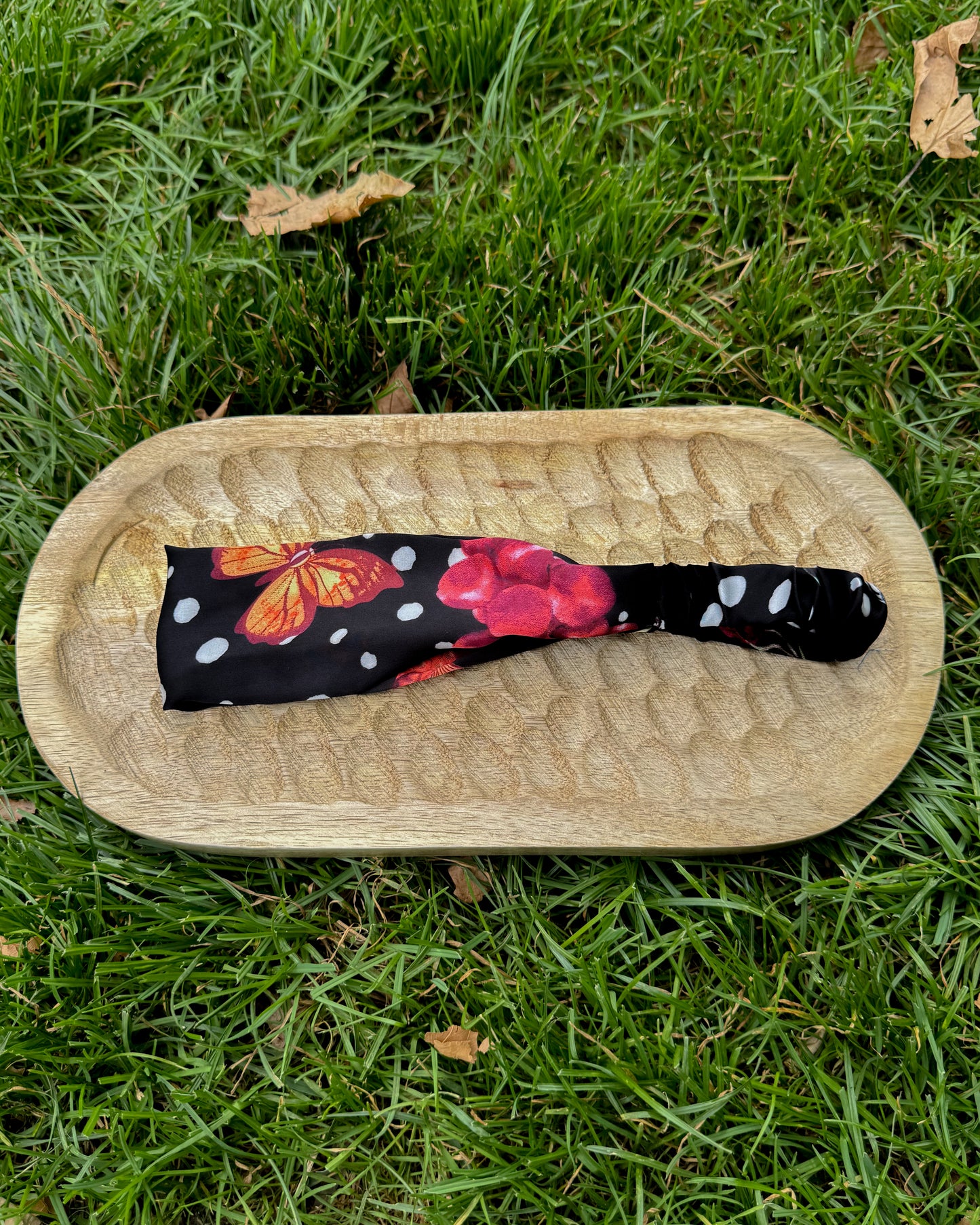Upcycled fabric headband