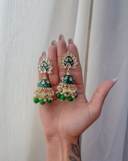 Boho enamel earrings