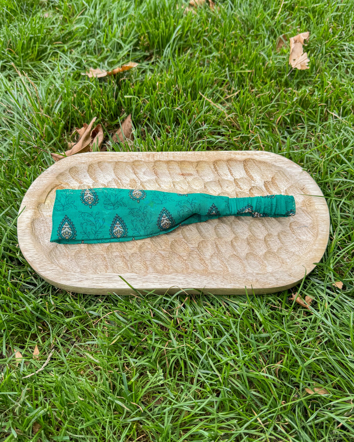 Upcycled fabric headband