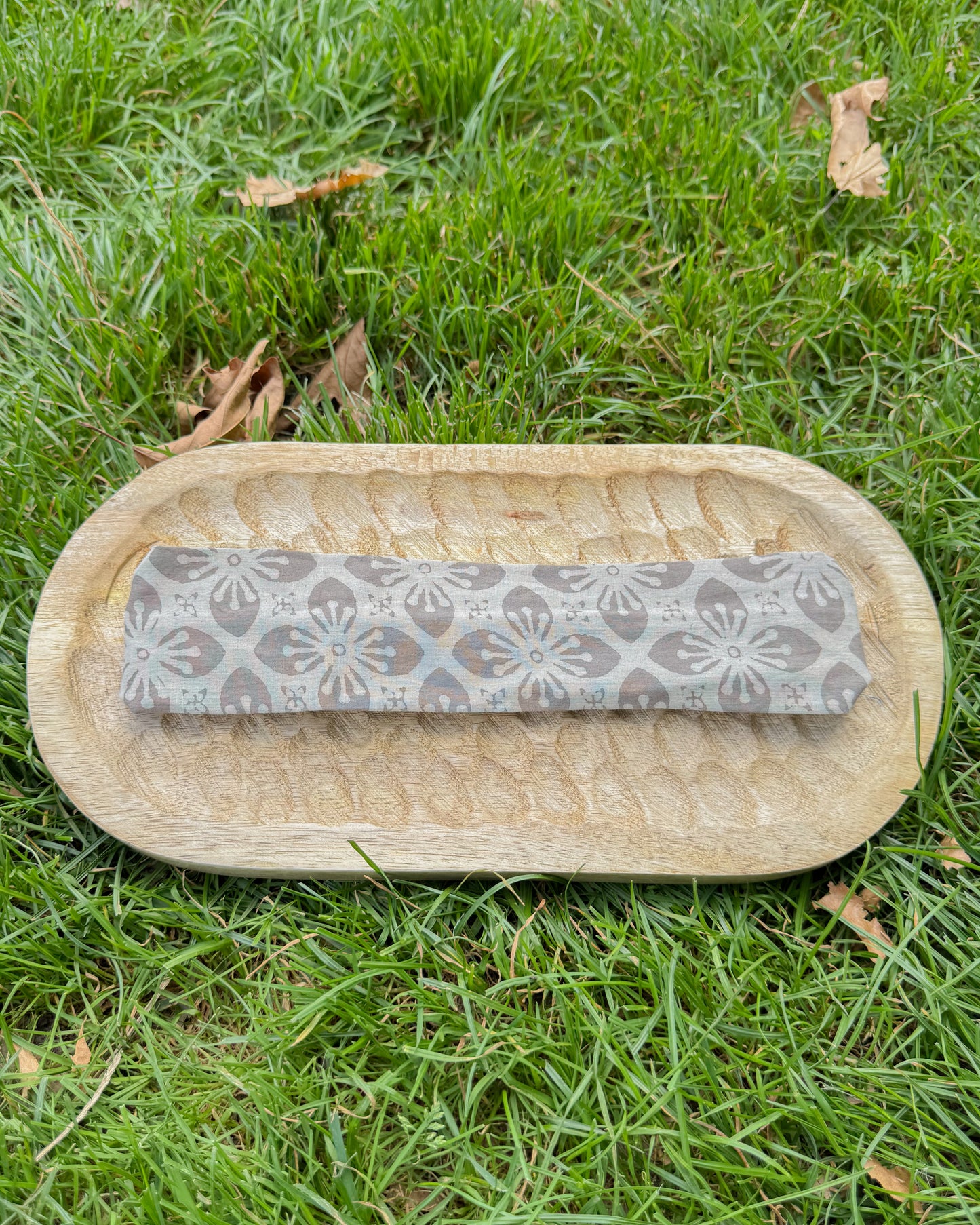 Upcycled fabric headband