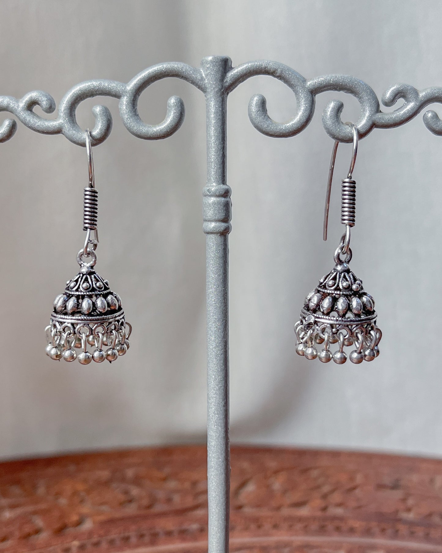 Silver lightweight jhumkas