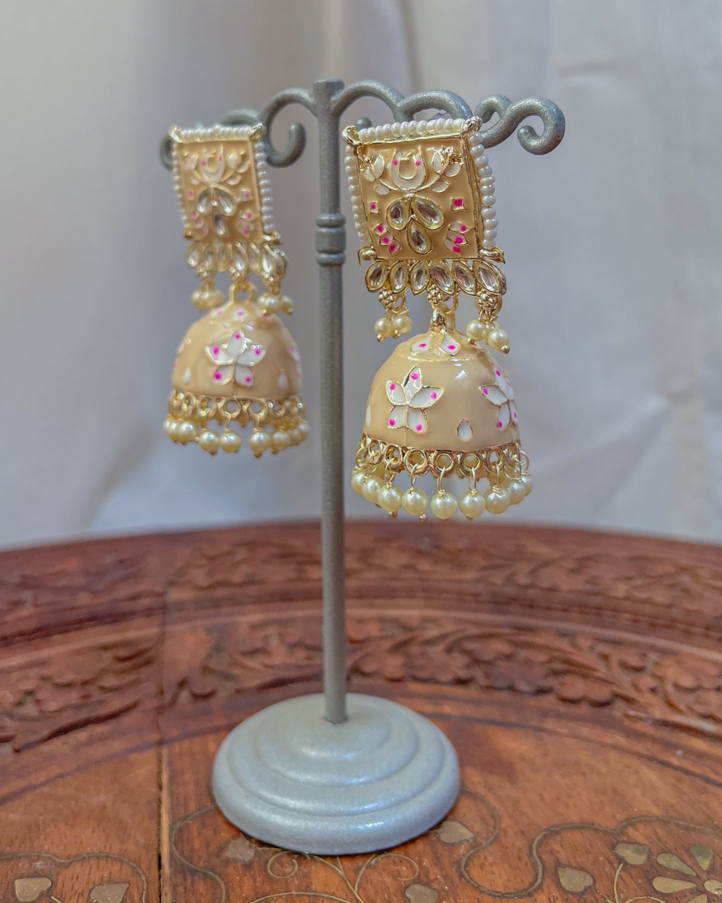 Boho enamel earrings