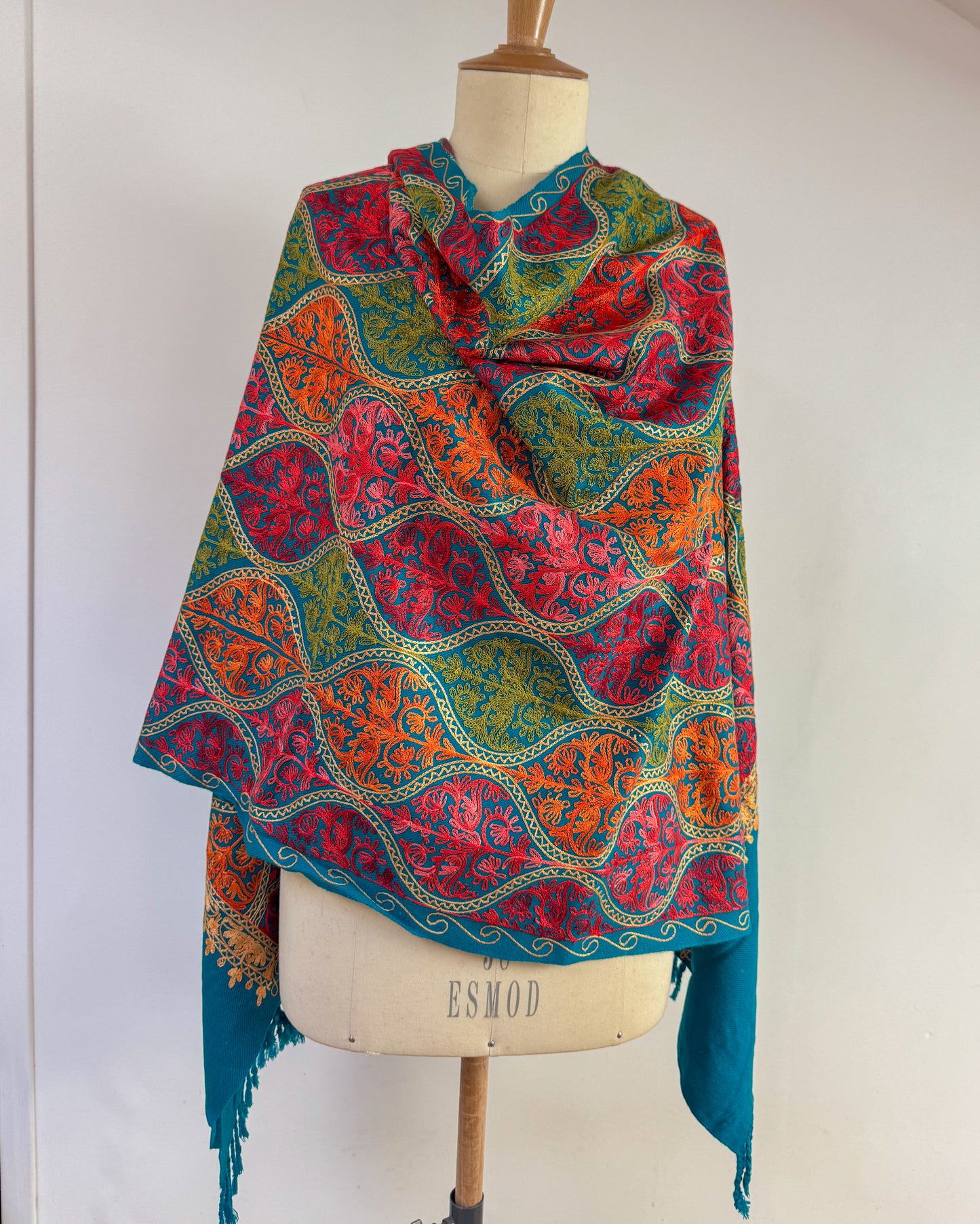 Fully Embroidered Winter Shawl
