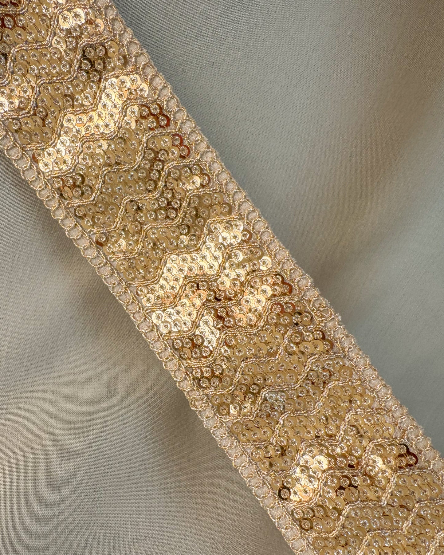 Golden bohemian embroidered obi belt with tassels