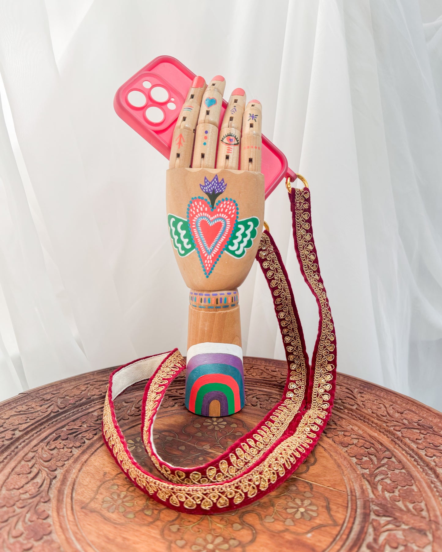 Velvelt embroidered strap for phone, bag or camera (Copy)
