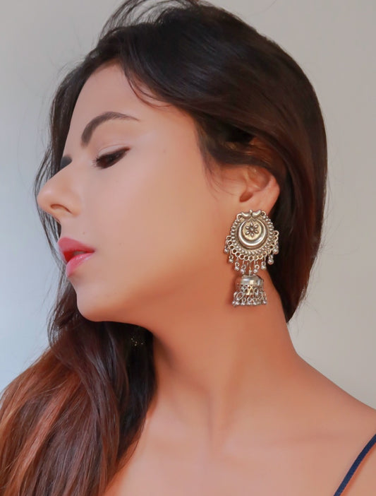 Moon tribal earrings