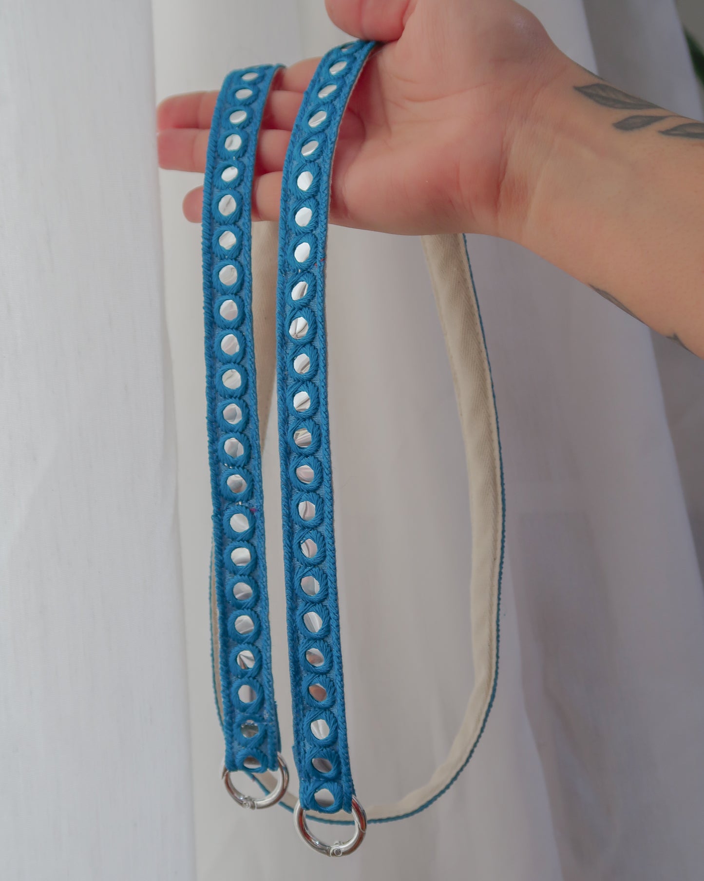 Embroidered crossbody strap for phone