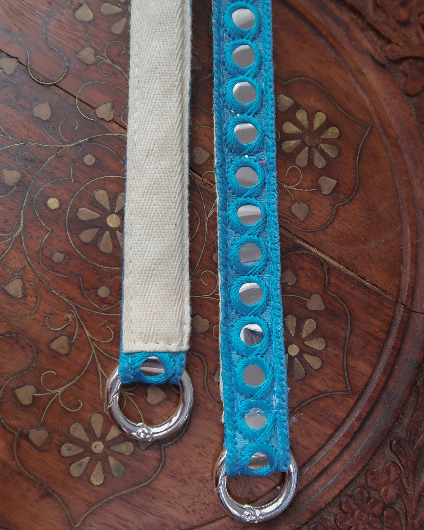 Embroidered crossbody strap for phone