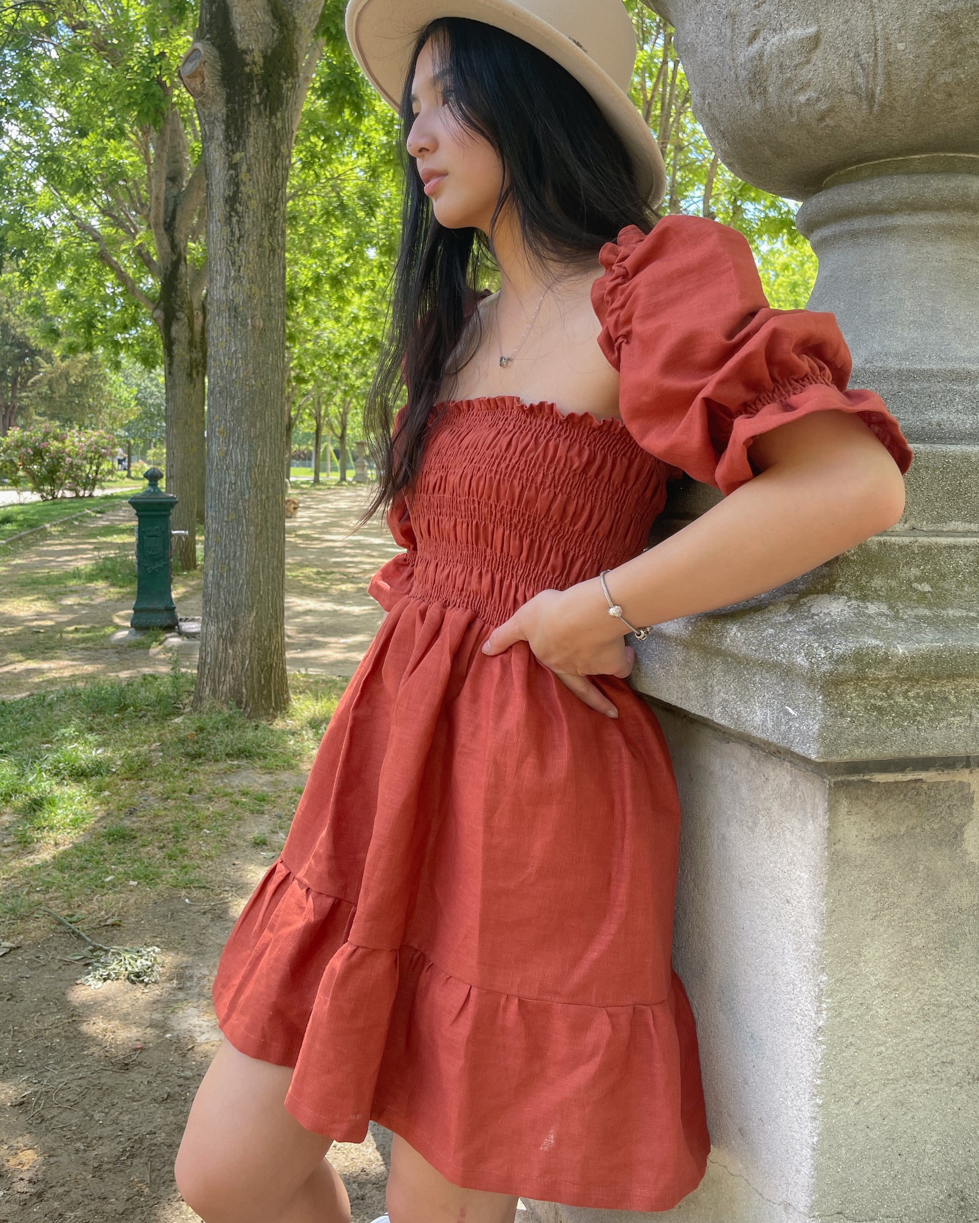 mini linen dress