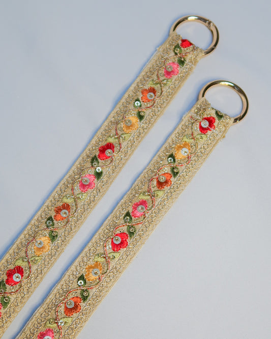 Embroidered crossbody strap for phone