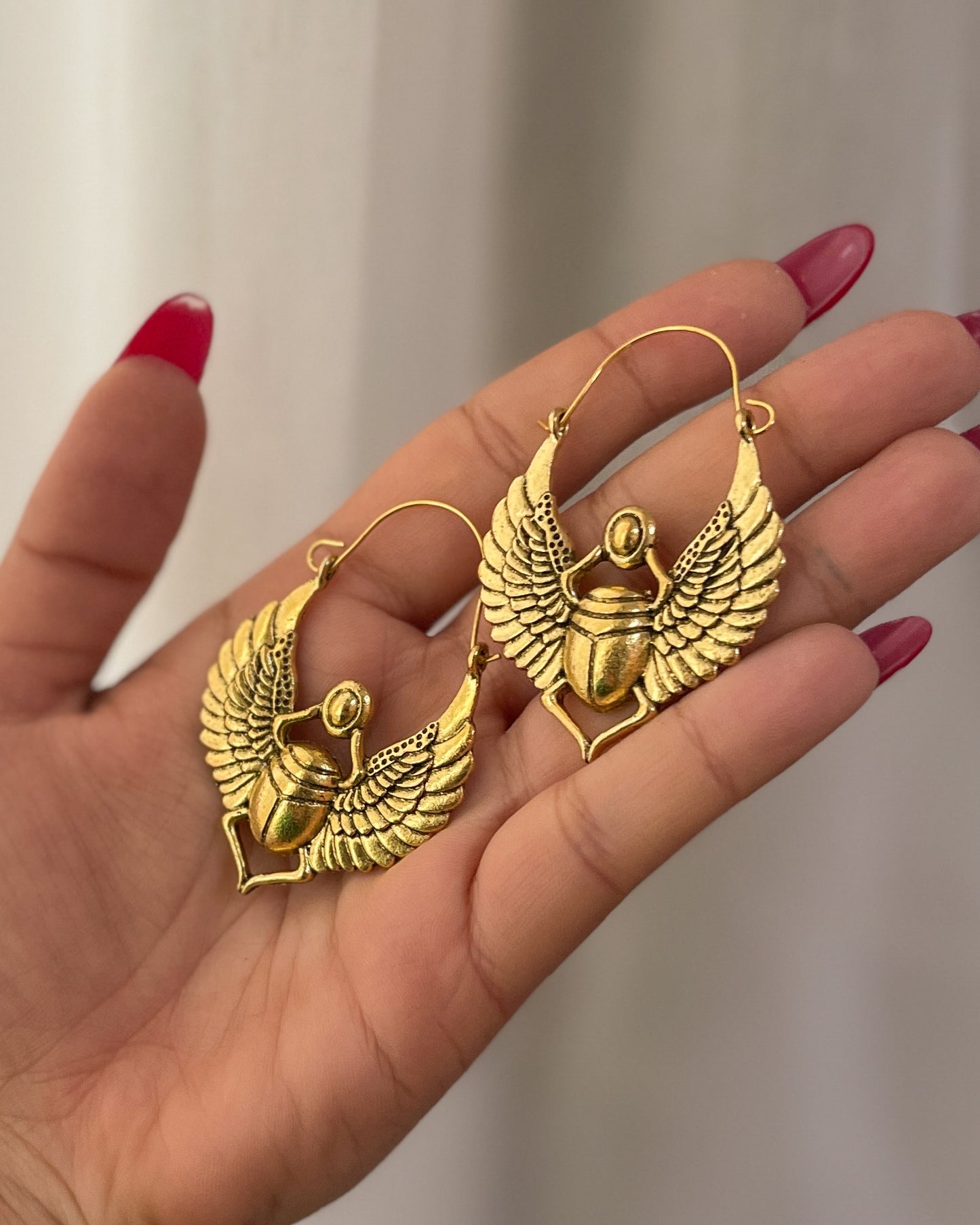 Golden egyptian earrings