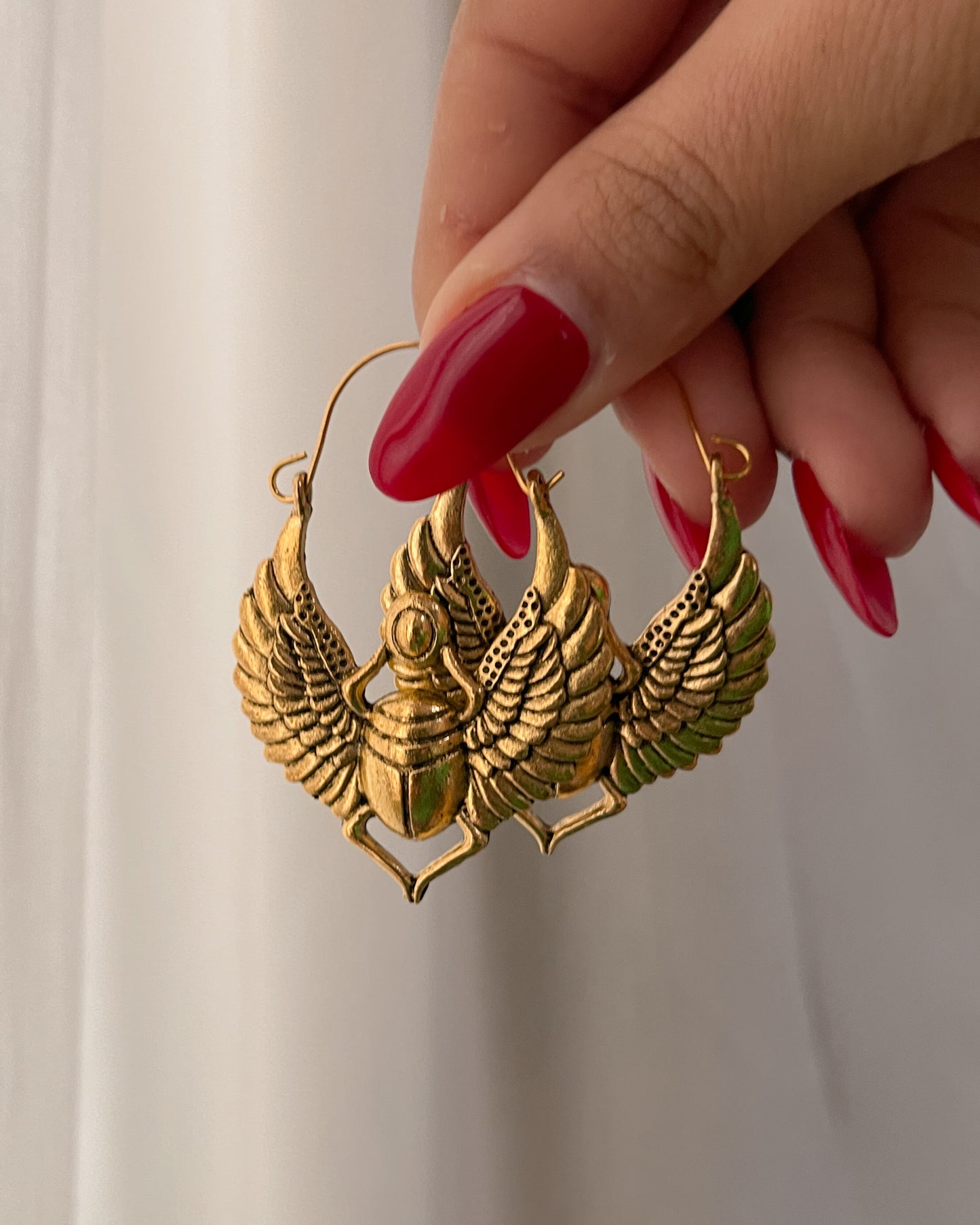 Golden egyptian earrings