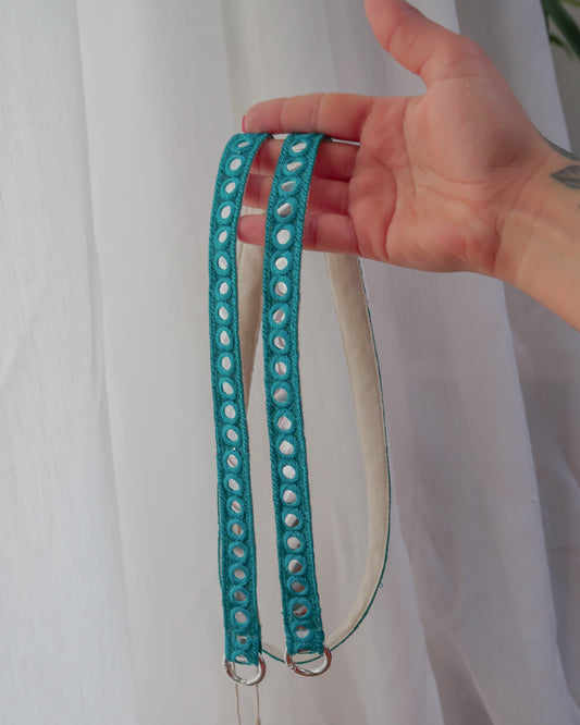 Embroidered crossbody strap for phone