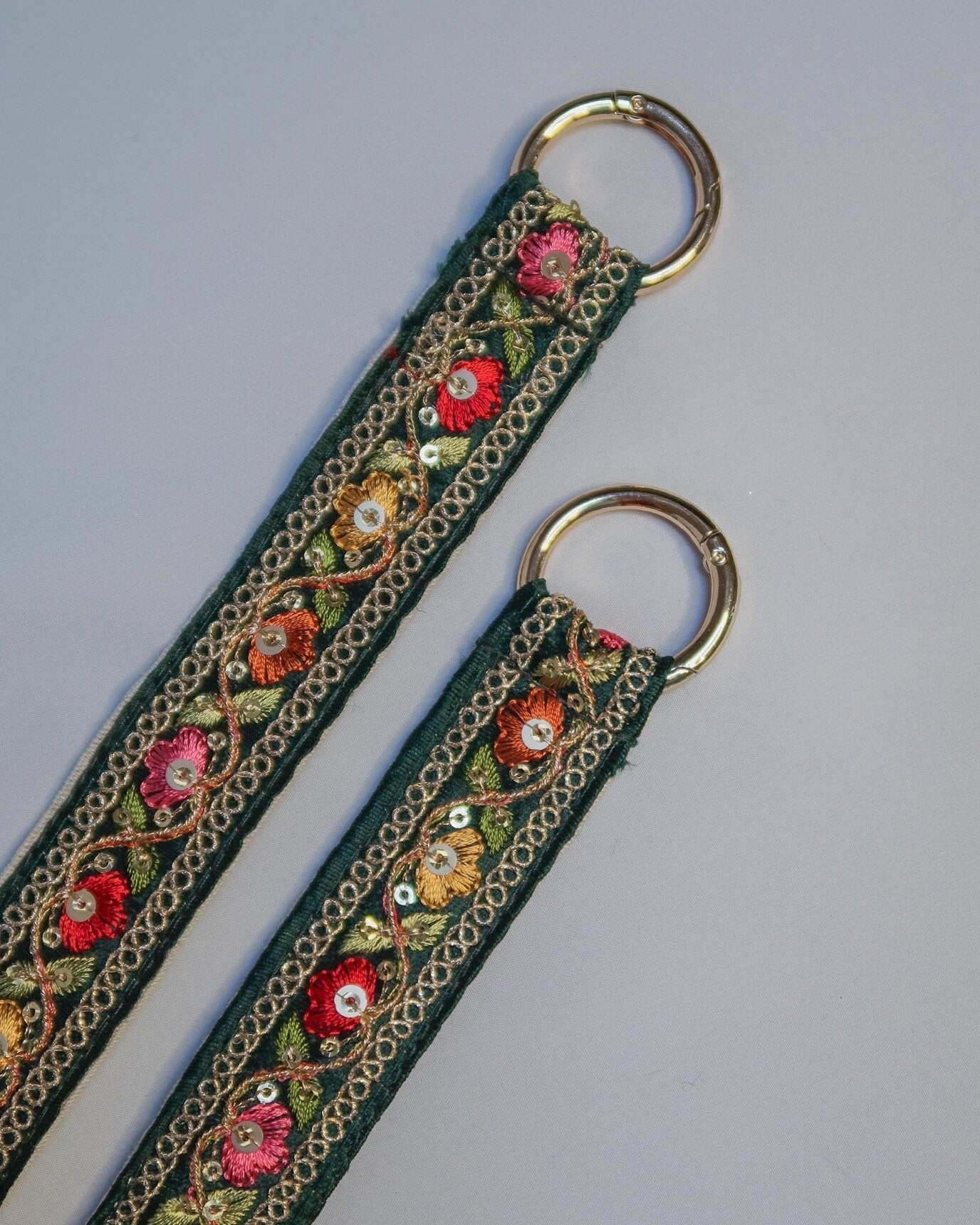 Embroidered crossbody strap for phone